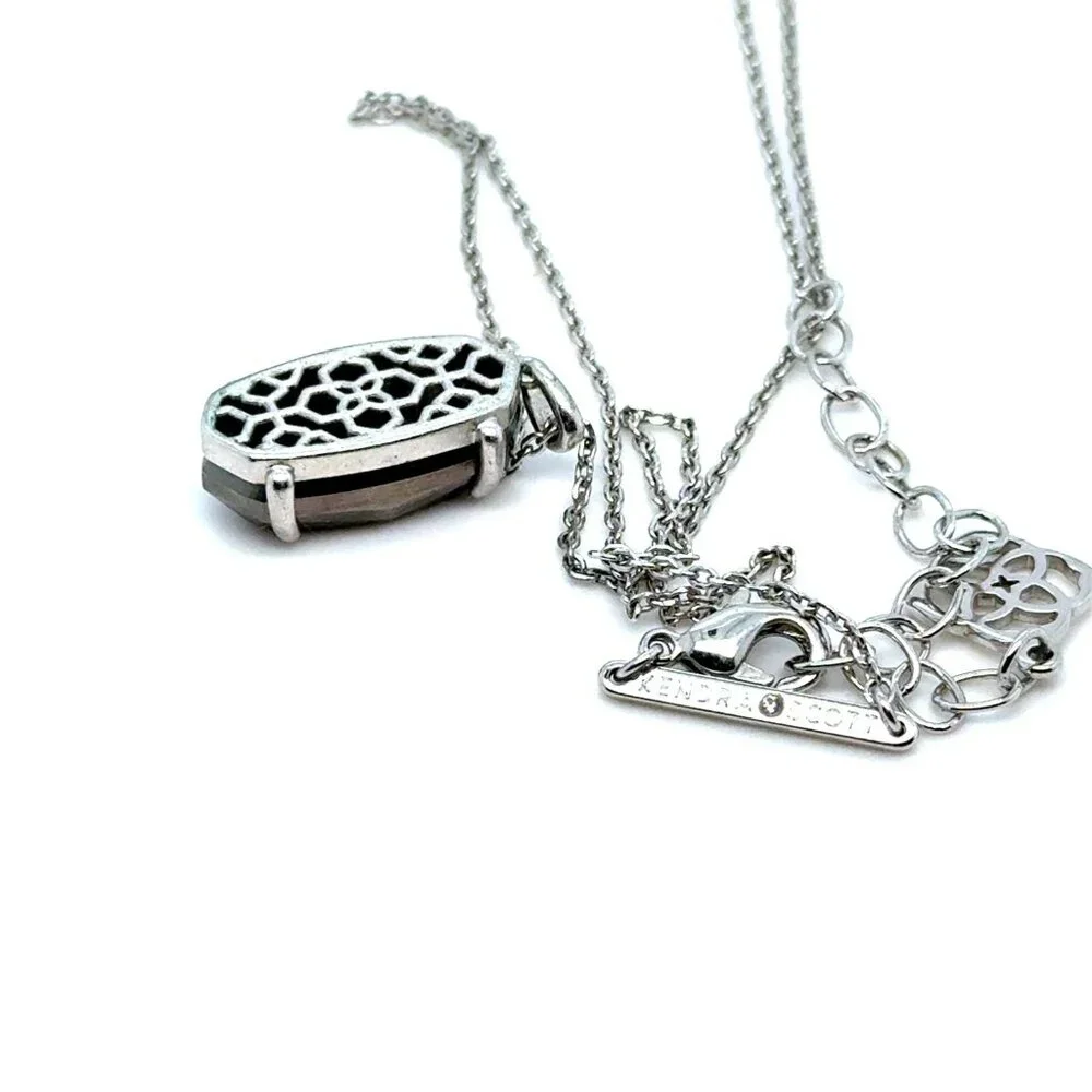 Kendra Scott Platinum Druzy‎ Necklace